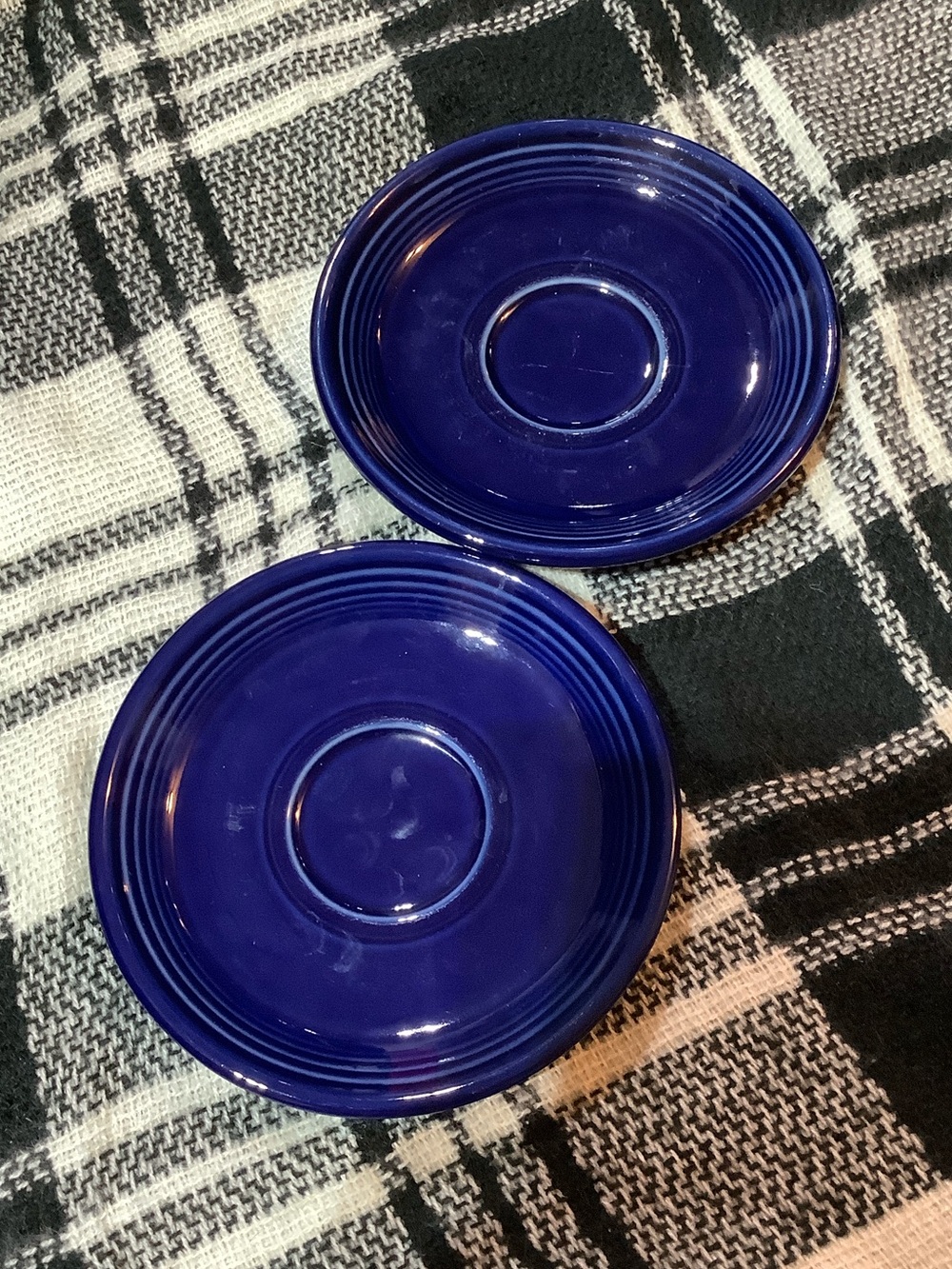 Fiesta Cobalt Blue Saucers Set Of 2